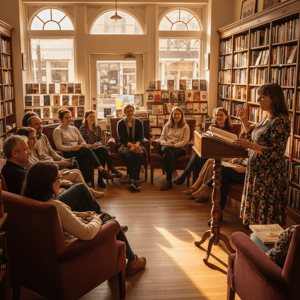 Author reading event at The Book Barn
