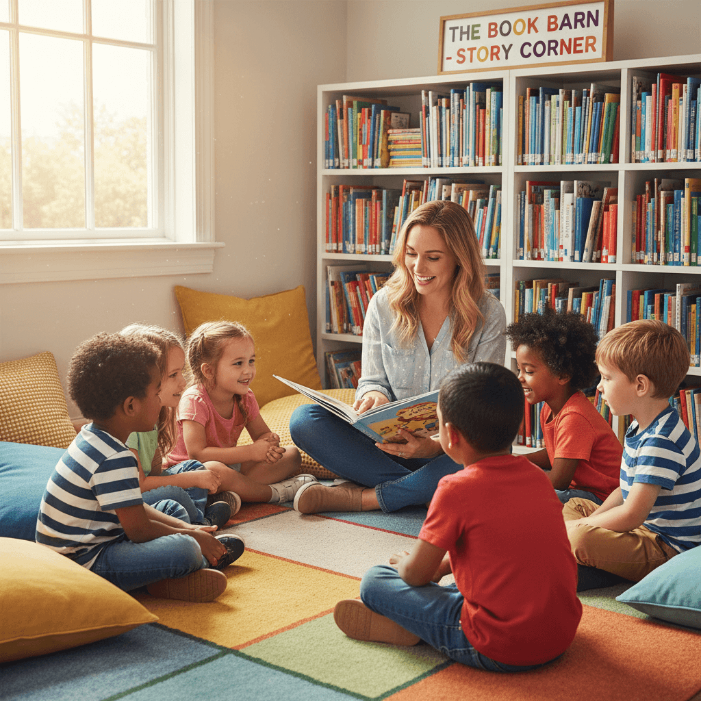 Children's storytime gathering at The Book Barn