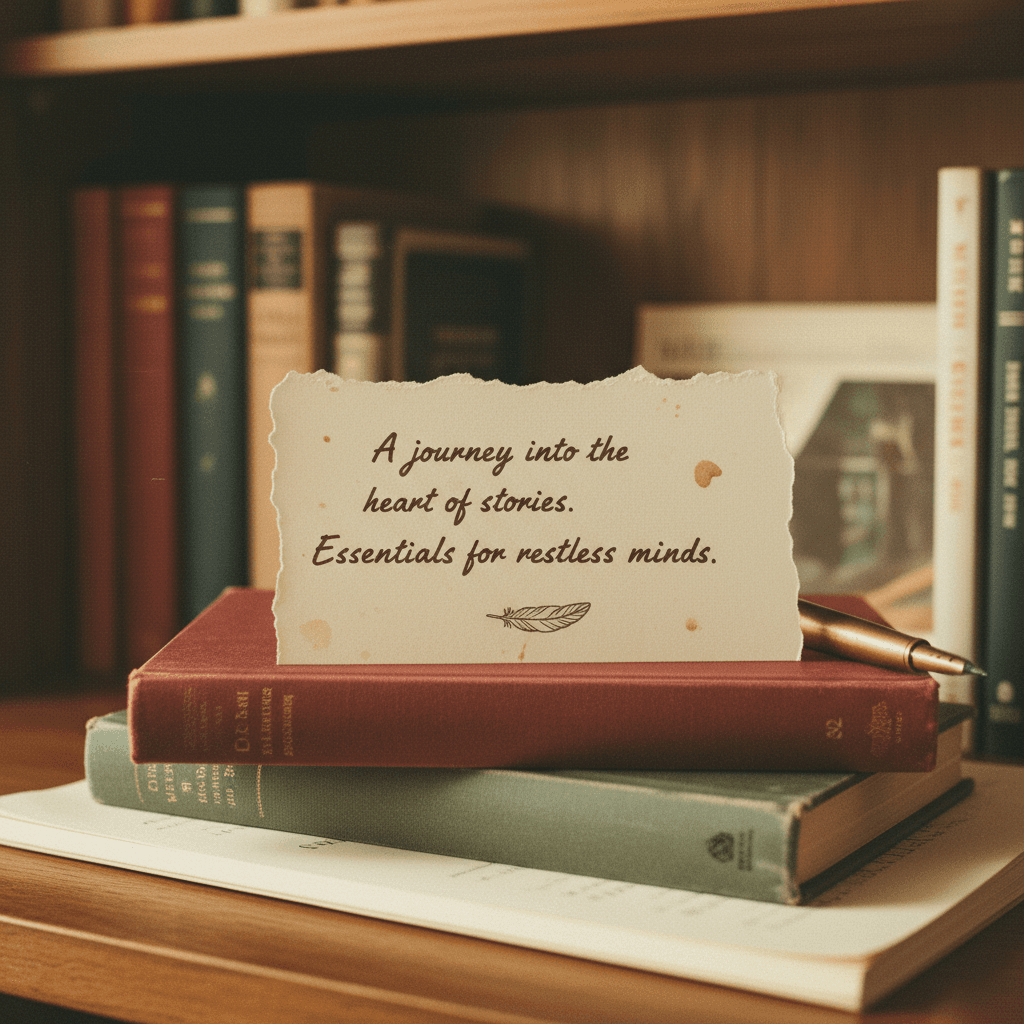 Hand-written book recommendation displayed in store