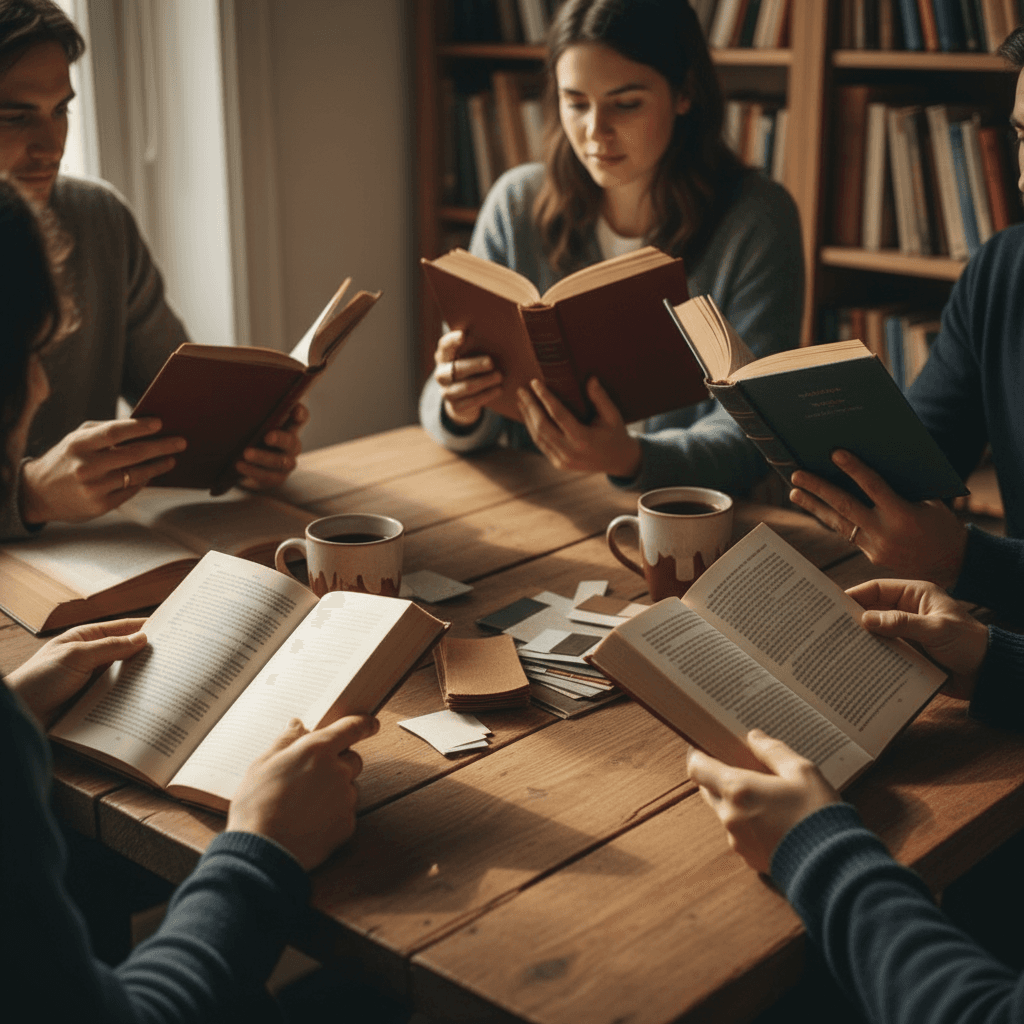 Reading circle gathering at The Book Barn